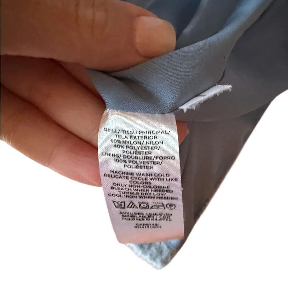 LOFT Light Blue Trench Coat – Size Small - Picture 6 of 6